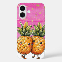 Pineapple Kawaii, melhores amigos, cor-de-rosa
