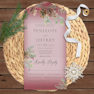 Pinecone & Berries Moderno Janto Vermelho do Vinho