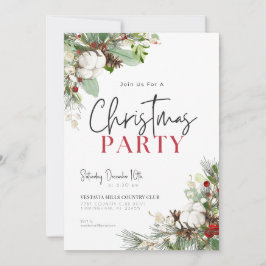 Pinecone Blooms Convite de festas de Natal
