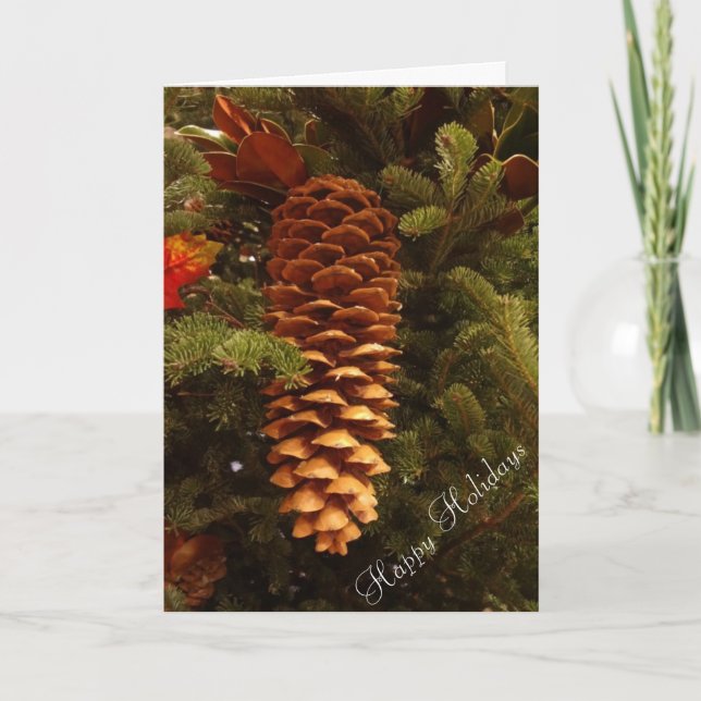 Pinecone no cartão de Natal (Frente)