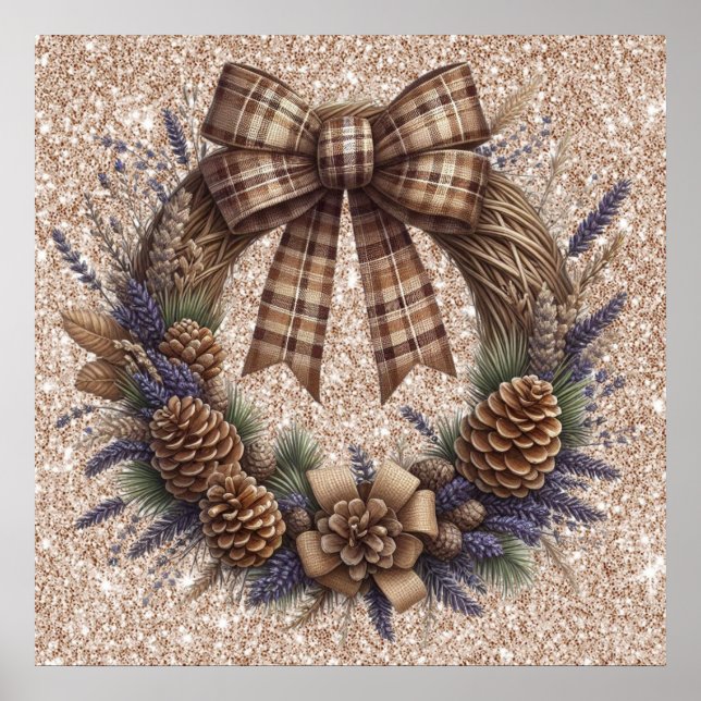 Pinecone Wreath Poster (Frente)