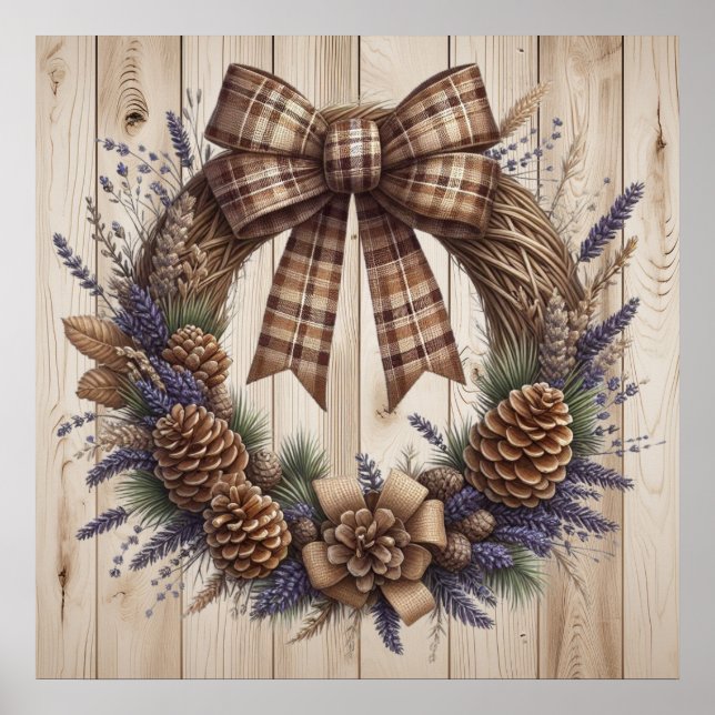 Pinecone Wreath Poster (Frente)