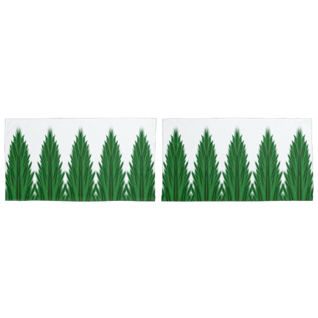 Pines King Pillowcase espelhados (Frente - conjunto)