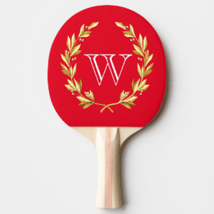 Ping Pong - Letra Paddle-Monograma Raquete de ping