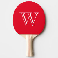 Ping Pong - Letra Paddle-Monograma Raquete de ping
