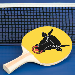 Ping Pong Pátrio, raquete de pingue-pongue com a Bandeira de