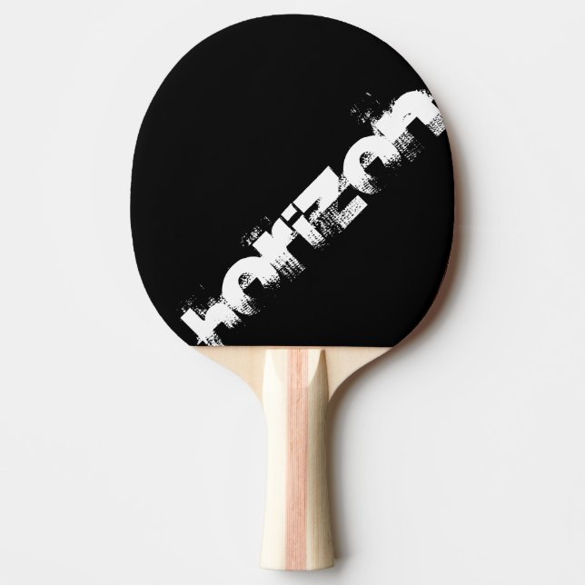 Ping Pong raquete preta e cor de laranja personalizar (Frente)