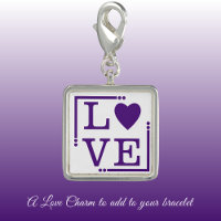 Amor coração roxo e branco