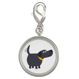 Pingente Bela Cartoon Black Labrador Charm