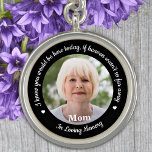 Pingente Boné de formatura Memorial MOM de Fotografia Perso<br><div class="desc">Adicione o toque final ao seu boné de formatura com este charme personalizado do memorial de graduação de fotos. "Eu sei que você estaria aqui hoje, se o céu não estivesse tão longe... Em Loving Memory (Memória Adorável) Personalize com sua foto amada. Este encanto de mestrado é perfeito em memória...</div>
