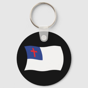 Pingente de chaveiro da bandeira da religião crist