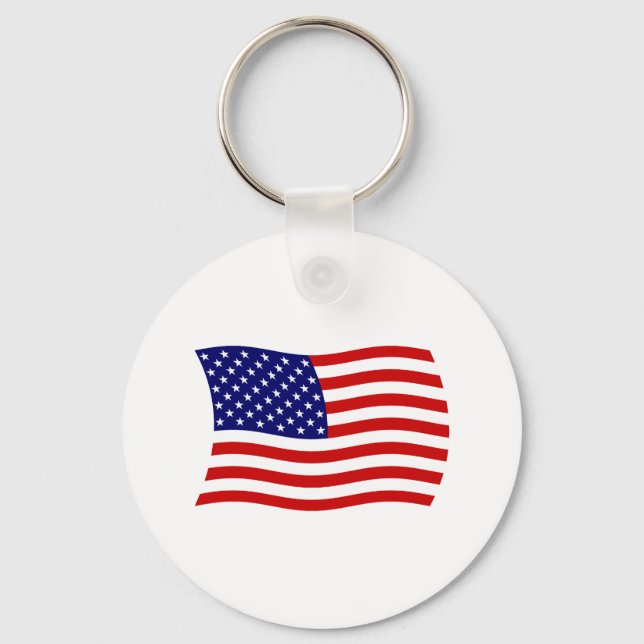 Pingente de chaveiro da bandeira dos Estados Unido (Frente)