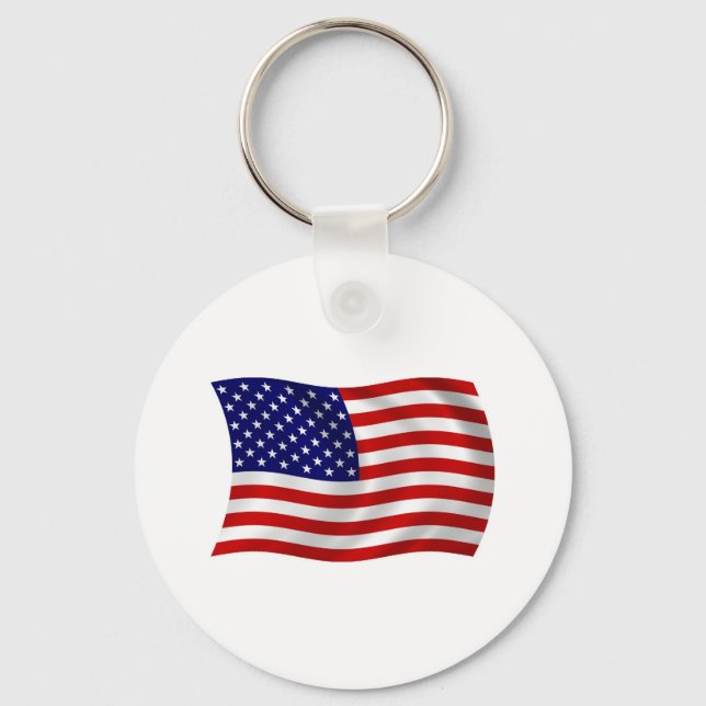 Pingente de chaveiro da bandeira dos Estados Unido (Frente)