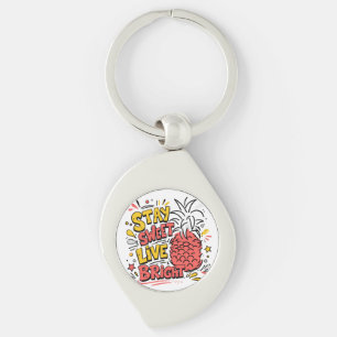 Pingente de Metal Abacaxi Chaveiro Tropical Fofo