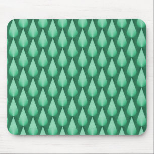 Pingos de chuva verdes Mousepad do brilho da horte