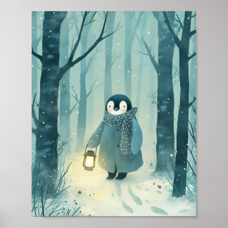 Pinguim Aconchegante – Poster de Arte para Berçári