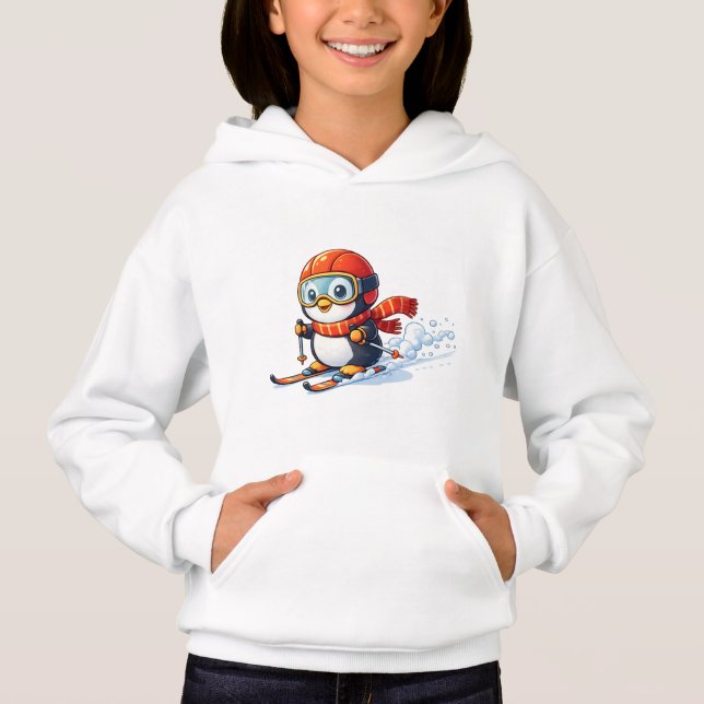 Pinguim Adorável de Esqui (Frente)