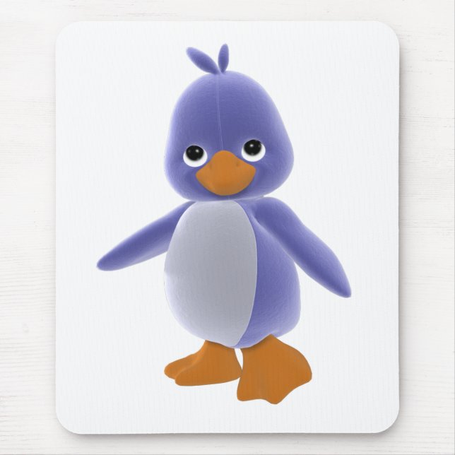 Pinguim azul Mousepad de Plushie Toon (Frente)