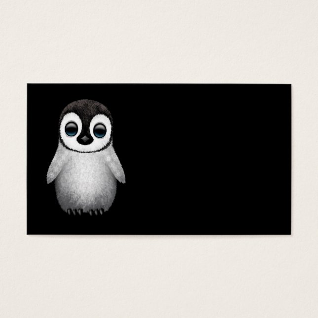 Pinguim bebê bonito em preto (Frente)