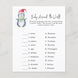 Pinguim - Bebê em volta do jogo mundial