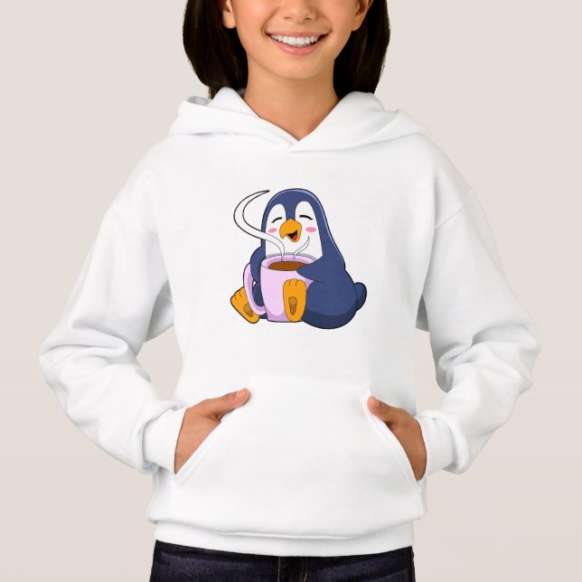 Pinguim com taça de café (Frente)