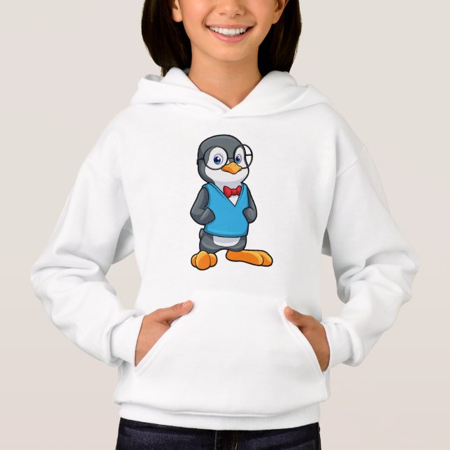 Pinguim como Nerd de óculos (Frente)