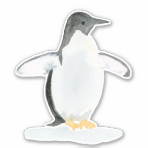 Pinguim da aguarela - etiqueta do corte do vinil