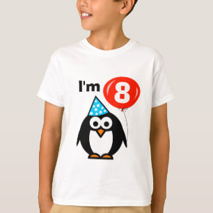 Pinguim da camisa do aniversário dos miúdos 8o