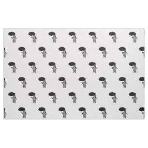 Pinguim da dança com tecido do guarda-chuva