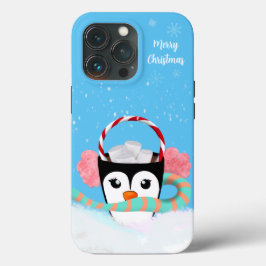 Pinguim de Chocolate Quente de Natal Feliz Natal
