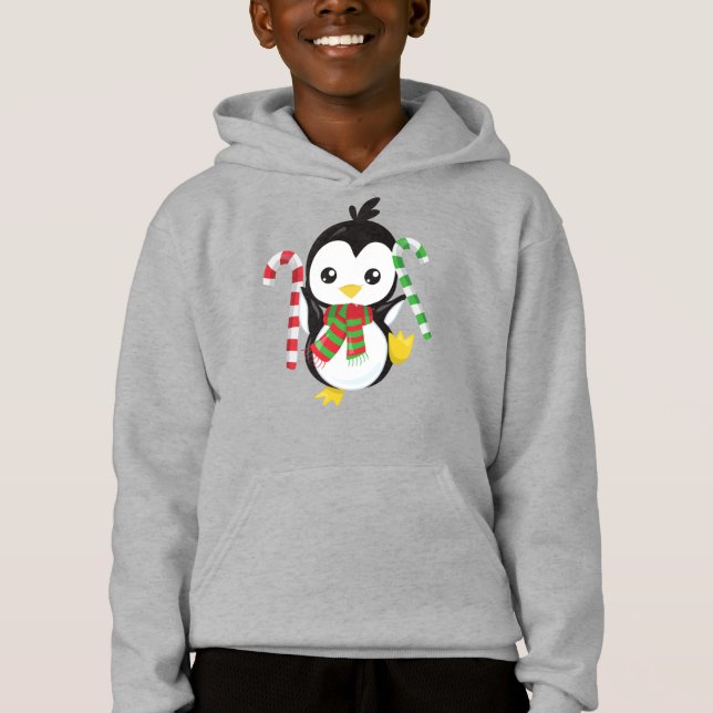 Pinguim De Natal, Pinguim Com Scarf, Canela Doces (Frente)