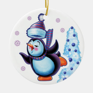 Pinguim duplo Enfeites de natal/boneco de neve