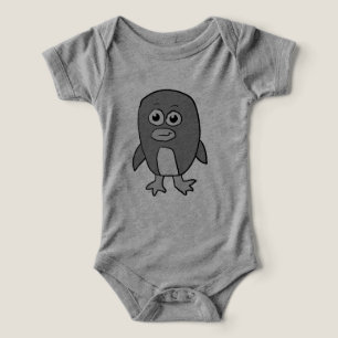 Pinguim em Tons de Cinza