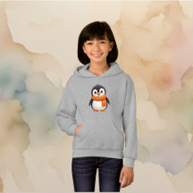 Pinguim Fofo com Cachecol Laranja