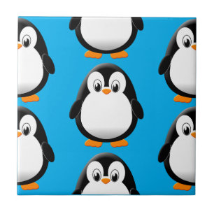 Pinguim Gelado Gelado Em Todo O Azul Impressão