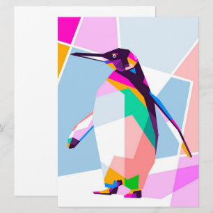 Pinguim - Geométrico Presente de Arte