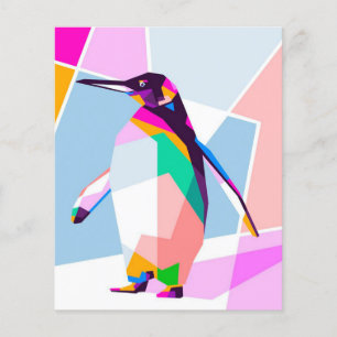 Pinguim - Geométrico Presente de Arte