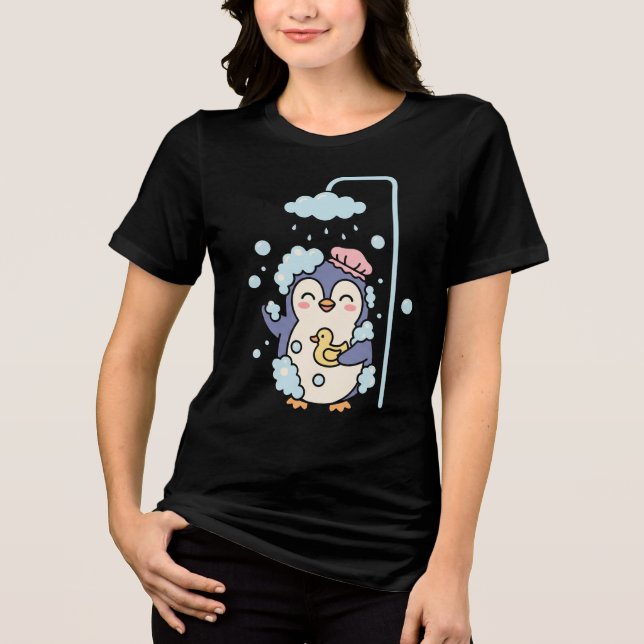 Pinguim Kawaii Hora do Banho (Frente)