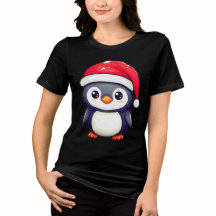 Pinguim Kawaii Vestindo um Chapéu Noel Cozy neste