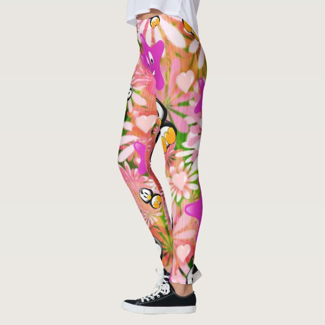 Pinguim - Leggings brancas (Esquerda)