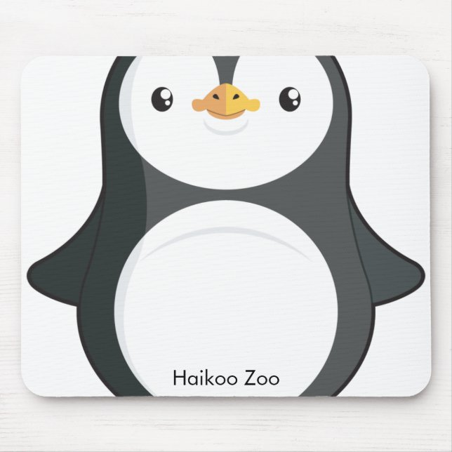Pinguim Mousepad do jardim zoológico de Haikoo (Frente)