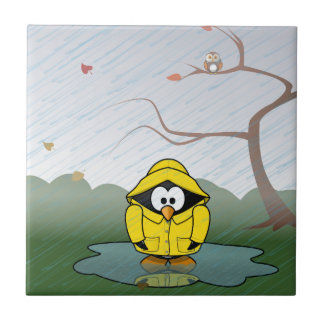 Pinguim na chuva