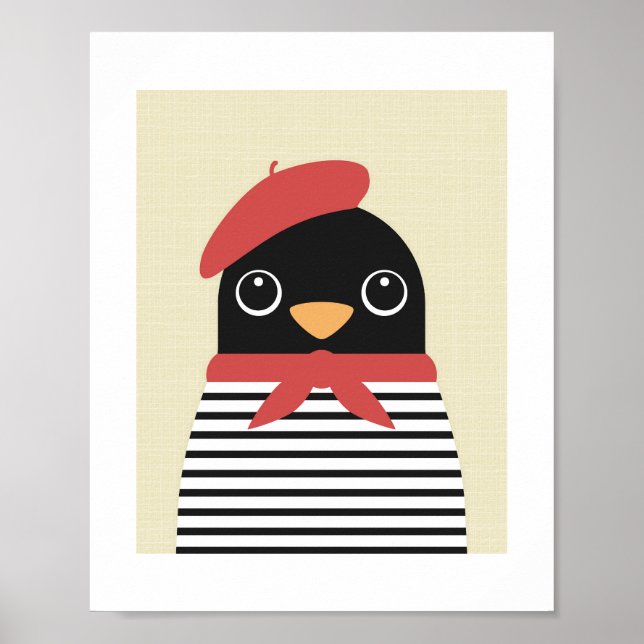 Pinguim na Poster de Paris (Frente)