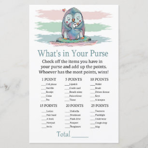 Pinguim O que há no seu chá de fraldas de jogo