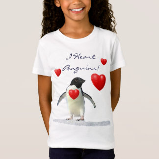 Pinguins Corações Bonitos I Camisa De Bebê-Boneca