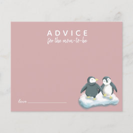 Pinguins Cortos - Advertência Rosa para Placa de M