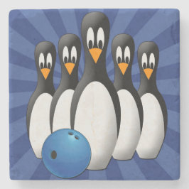 Pinguins de Boliche Pedra Porta-Copos