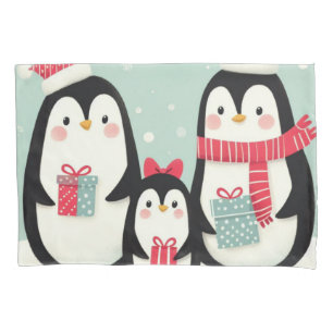 Pinguins de neve de Natal feliz