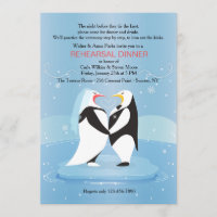 Pinguins Em Amor Convite