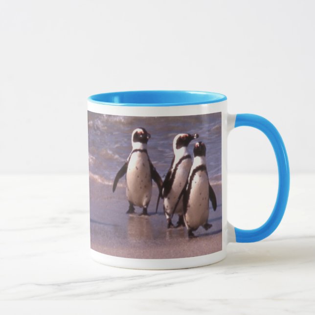 Pinguins na caneca da praia (Direita)